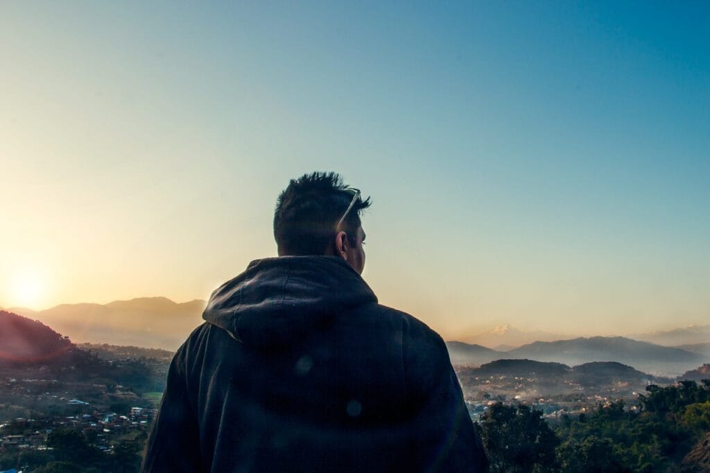sunset, man, thinking, handsome, nature, relax, soothing, sky, silhouette, people, travel, male, success, freedom, outdoor, sun, inspiration, hiking, men, vacation, motivation, motivation, motivation, motivation, motivation, motivation